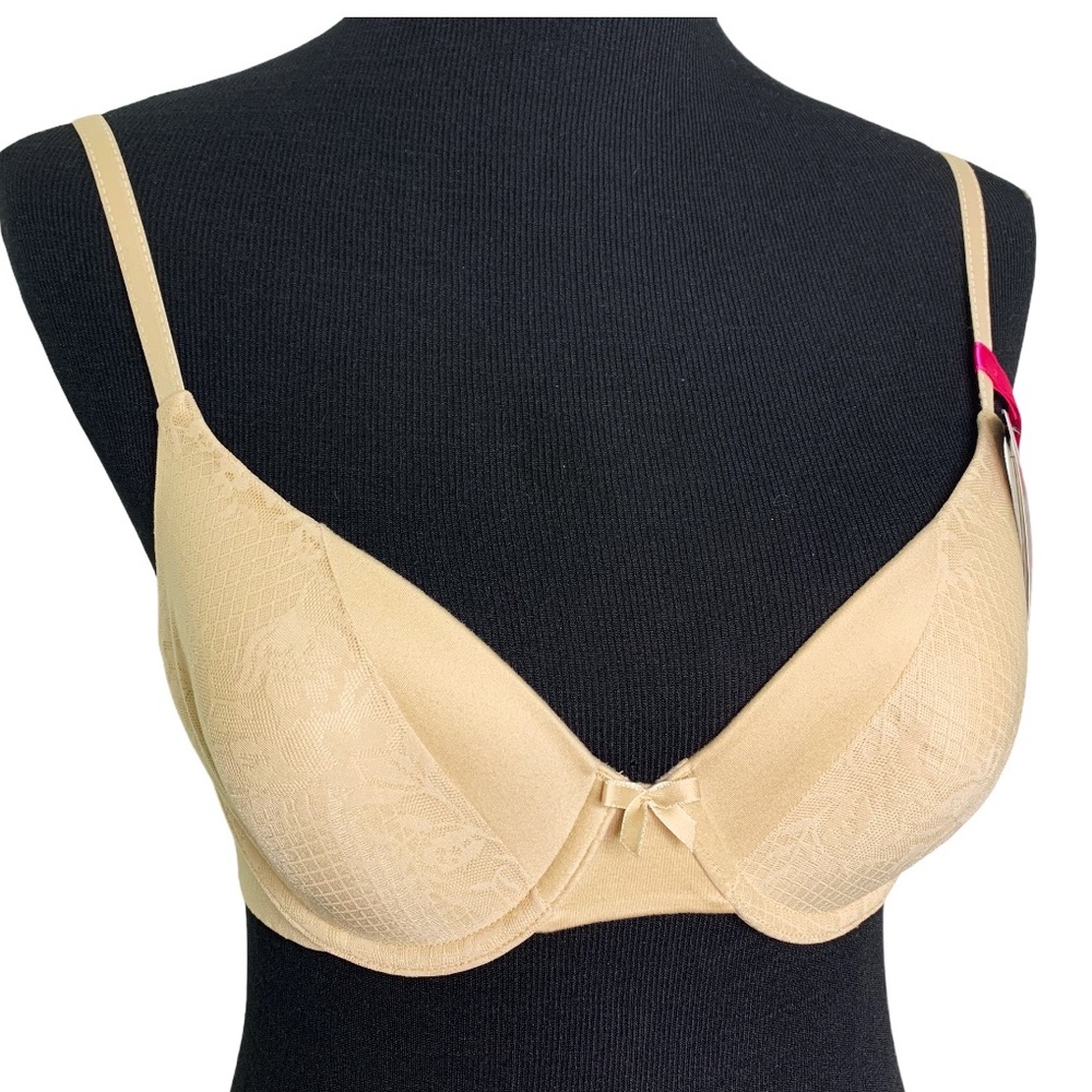 NWT Maidenform T-Shirt Bra 34B Nude D255